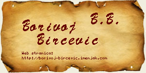 Borivoj Birčević vizit kartica